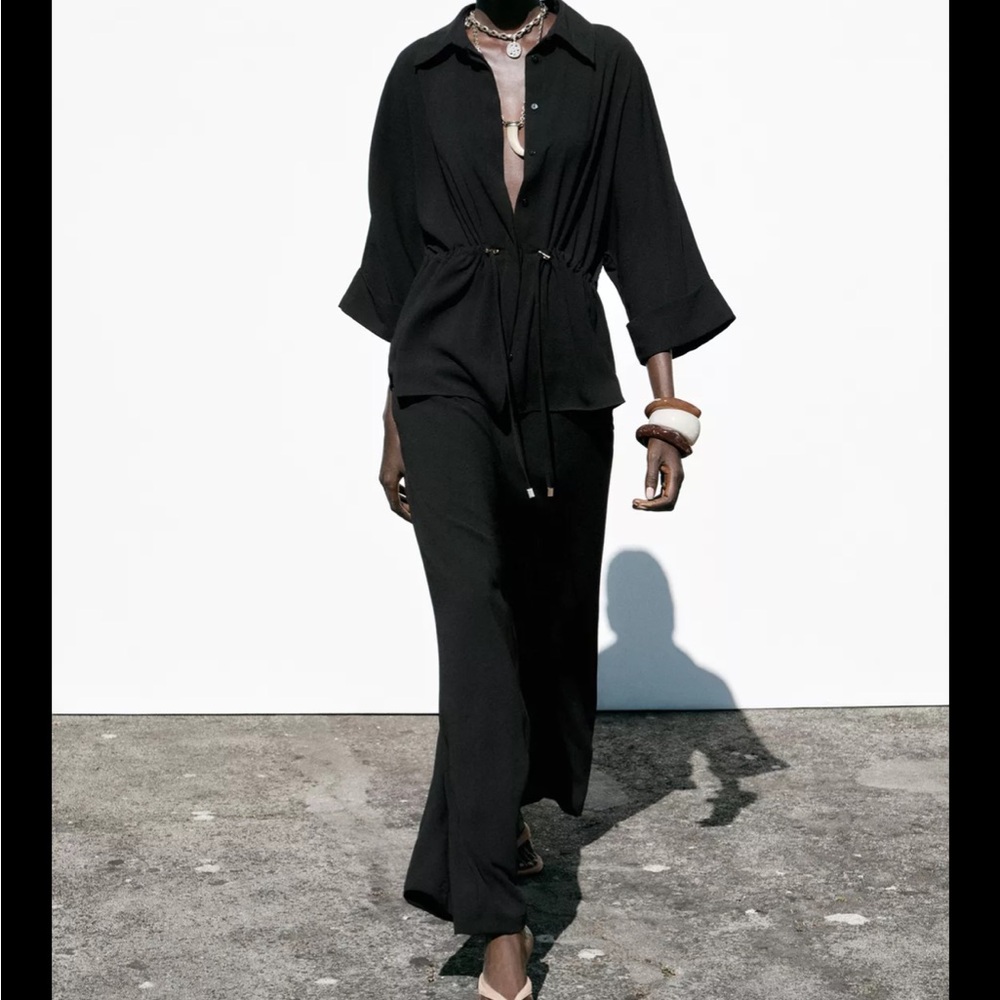 Zara Elegant Black Women's Wide Pants XL